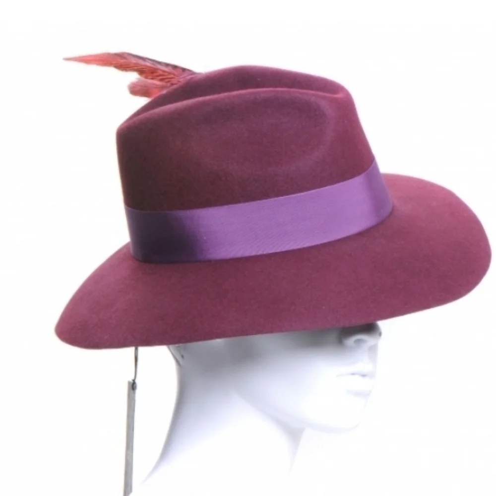 GUCCI Felt and Pheasant Feather GG Trilby Hat. - Picture 2 of 12